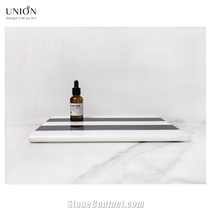 UNION DECO Marble Board Natural Stone Cutting Cheese Tray