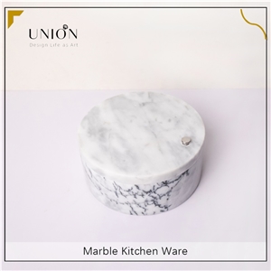 UNION DECO Natural Marble Sersoning Jar For Salt, Sugar
