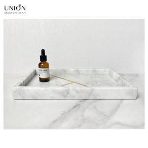 UNION DECO Natural Marble Tray, Trays, Serving Tray
