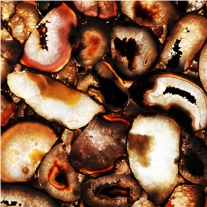 Agate Atena Gold Semiprecious Stone Backlit Panels