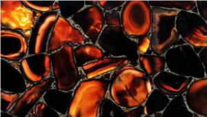 Agate Black Diamond Semiprecious Stone