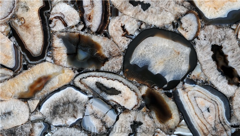 Agate Chocolate Semiprecious Stone Slabs