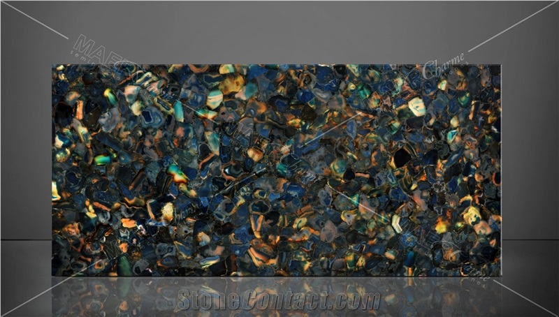 Agate Delta Semiprecious Stone Backlit Panels