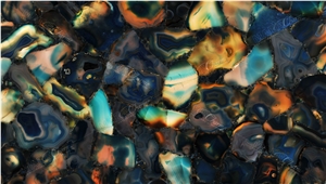 Agate Delta Semiprecious Stone Backlit Panels
