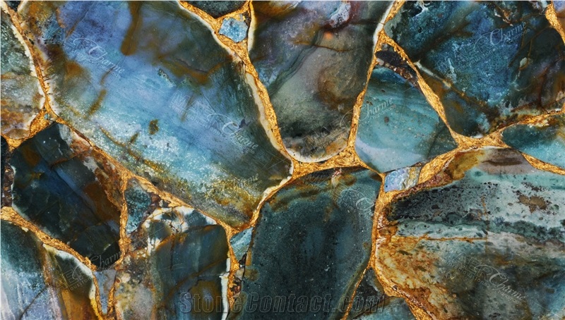 Agate Green Semiprecious Stone Slabs