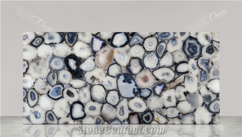 Agate Grey Giant Semiprecious Stone Slabs