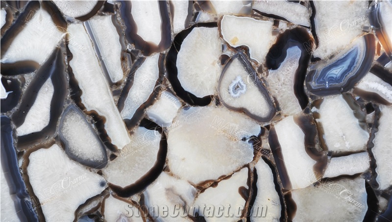 Agate Grey Iregular Shapes Semiprecious Stone