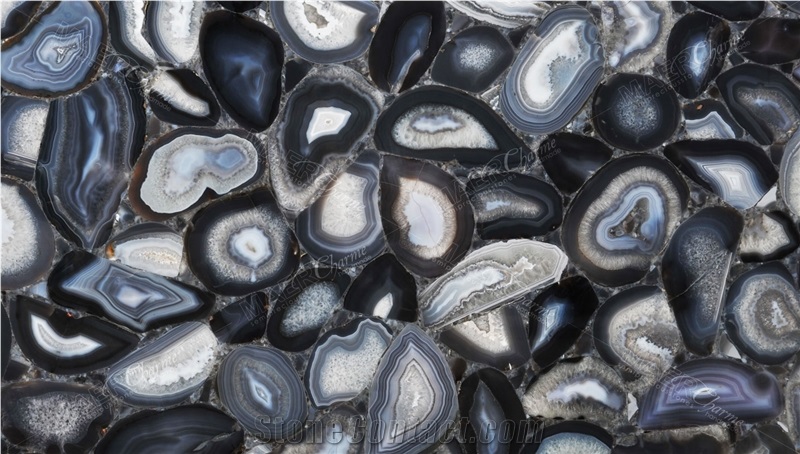 Agate Grey Semiprecious Stone Slabs