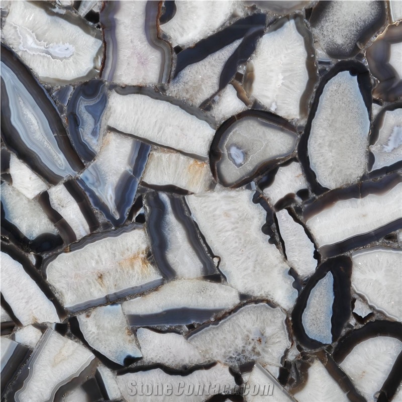 Agate Grey Semiprecious Stone Slabs