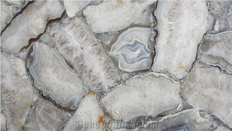 Agate Platinum Semiprecious Stone