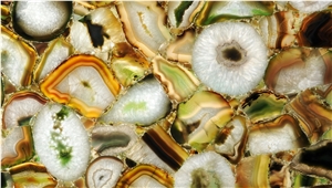 Agate Sabara Semiprecious Stone Backlit Panels
