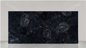 Black Petrified Wood Semiprecious Stone Slabs