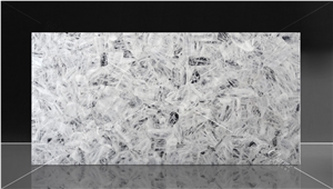 Crystal Quartz Semiprecious Stone Slabs