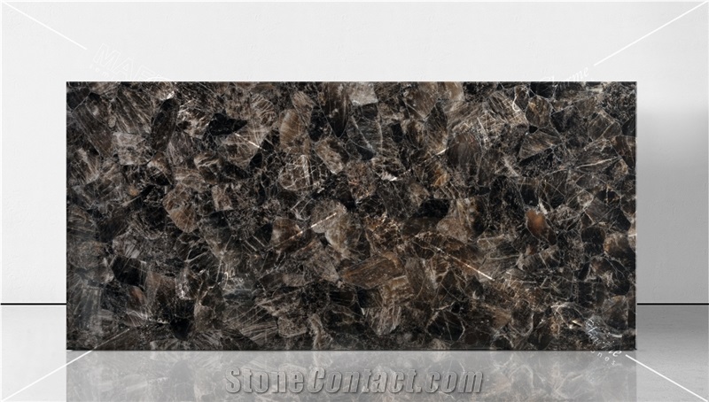 Quartz Smoky Very Dark Semiprecious Stone