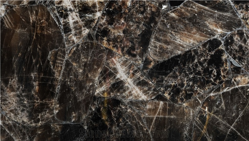 Quartz Smoky Very Dark Semiprecious Stone