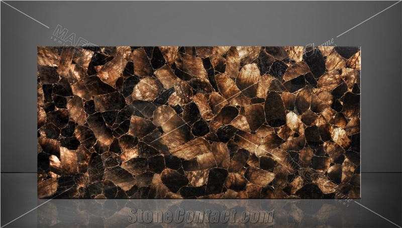 Quartz Smoky Very Dark Semiprecious Stone