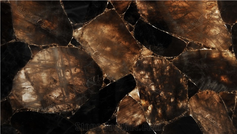 Quartz Smoky Very Dark Semiprecious Stone