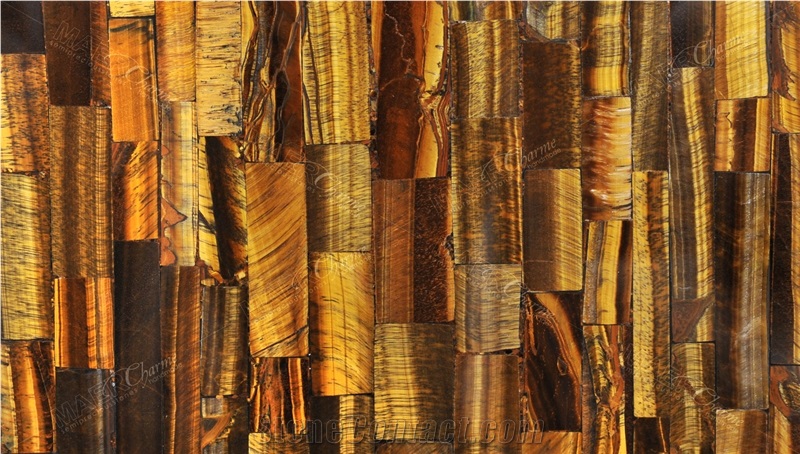 Tiger Eye Gold Semiprecious Stone