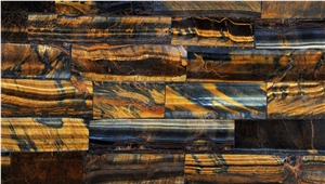 Tiger Eye Gold Semiprecious Stone