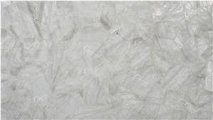 White Quartz Semiprecious Stone Slabs
