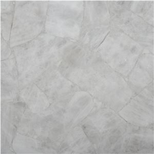 White Quartz Semiprecious Stone Slabs