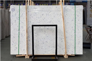 White Terrazzo Slab Artificial Stone China
