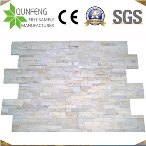 China Beige Culture Stone Quartzite Wall Cladding Panels