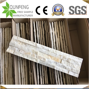 China Beige Culture Stone Quartzite Wall Cladding Panels