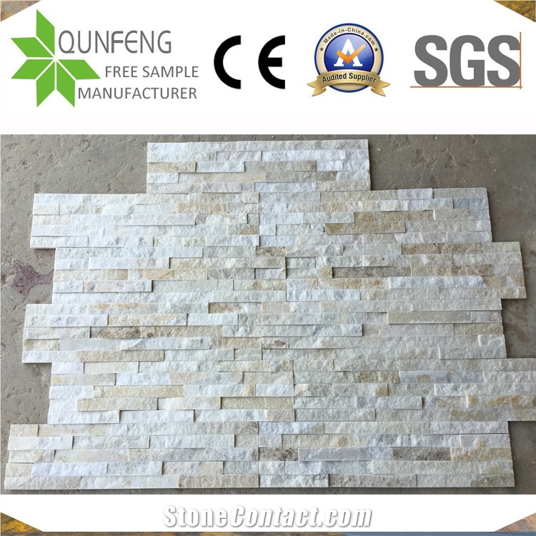 China Beige Culture Stone Quartzite Wall Cladding Panels