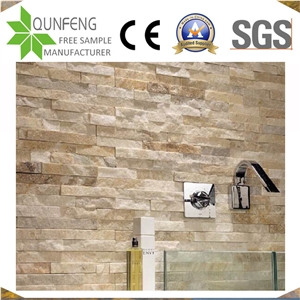 China Beige Culture Stone Quartzite Wall Cladding Panels