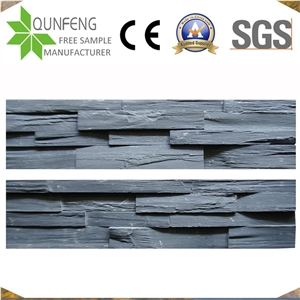 China Black Culture Stone Panel Slate Wall Cladding