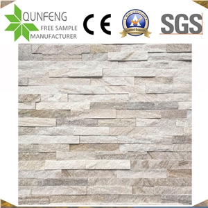 China Brown Culture Stone Quartzite Wall Cladding Panels