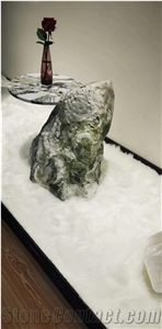 Natural Stone Ice Jade Marble Tiles  For Villa Decoration
