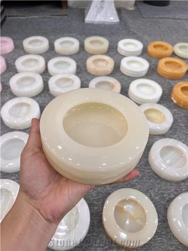 Wholesale Natural  Jade Ashtray For Home Decoration
