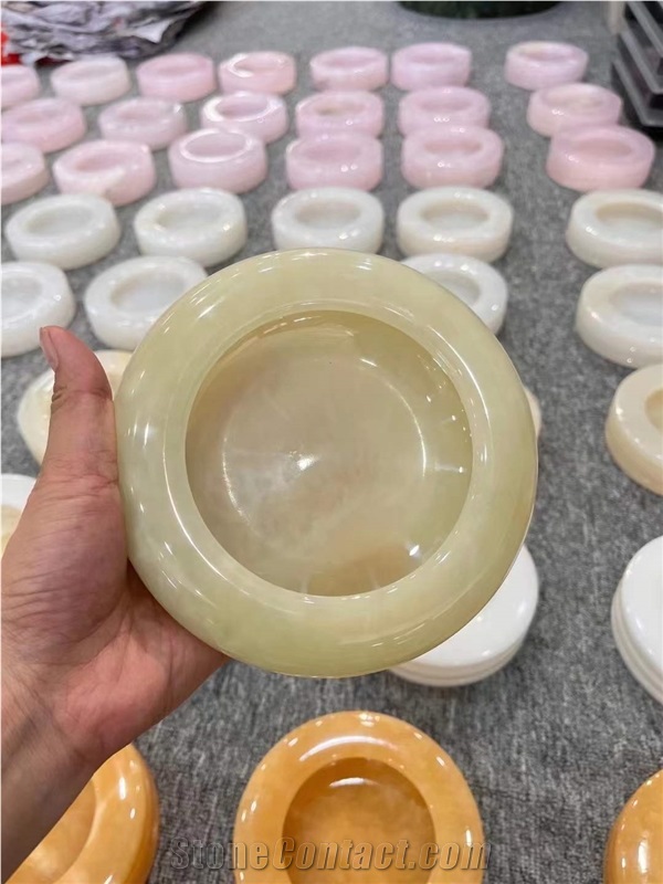 Wholesale Natural  Jade Ashtray For Home Decoration