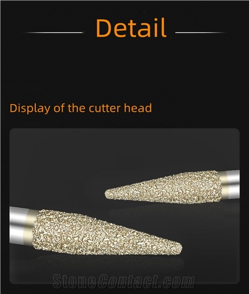 Brazed Relief Sculpture Knife For Granite Marble
