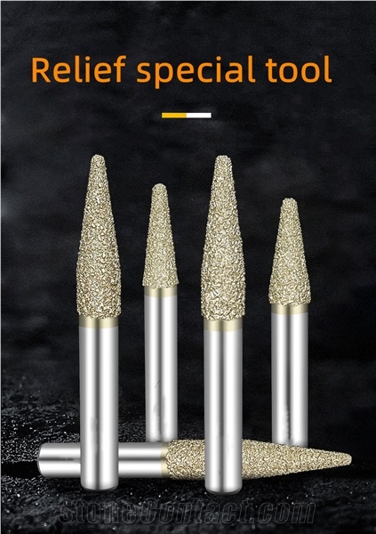 Brazed Relief Sculpture Knife For Granite Marble