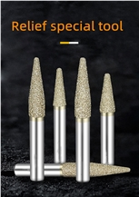 Brazed Relief Sculpture Knife For Granite Marble