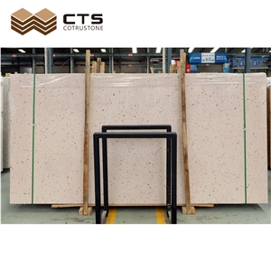 Terrazzo Coloful Slab Tile Bathroom Custone Engeneered Stone
