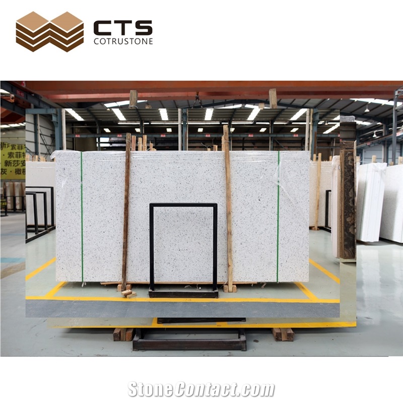 Terrazzo Coloful Slab Tile Bathroom Custone Engeneered Stone