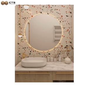 Terrazzo Coloful Slab Tile Bathroom Custone Engeneered Stone