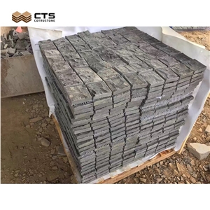 Andesite Cube Chinese Stone Nature Surface Net On Back Split Wall Stone