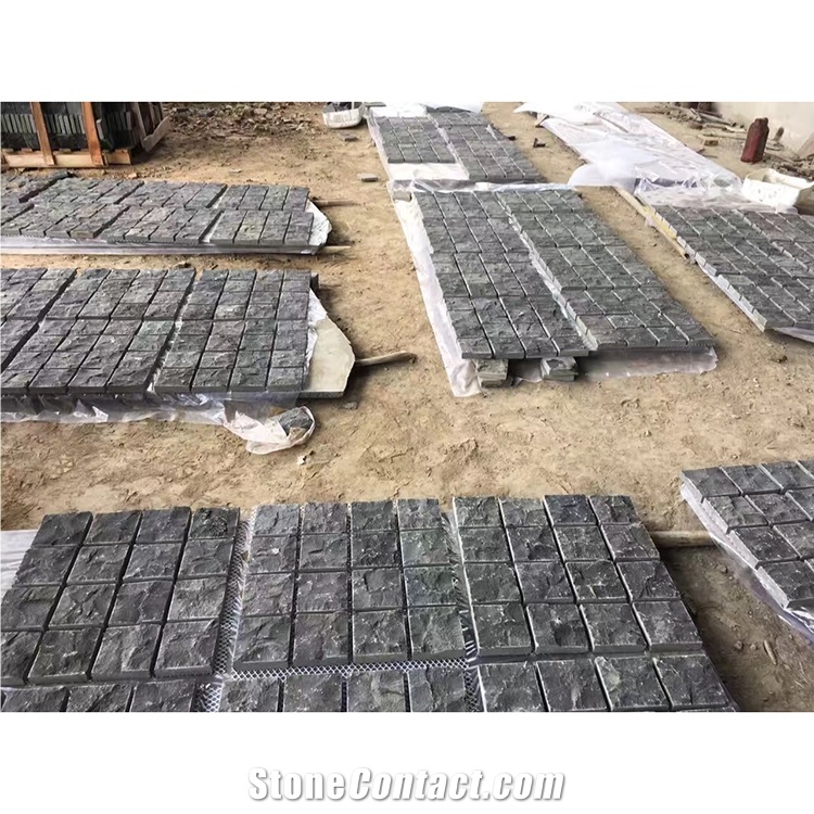 Andesite Cube Chinese Stone Nature Surface Net On Back Split Wall Stone