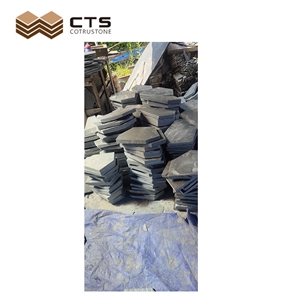 Black Irregular Step Stone Loose Stone 1 M2 Per Layer Cheap