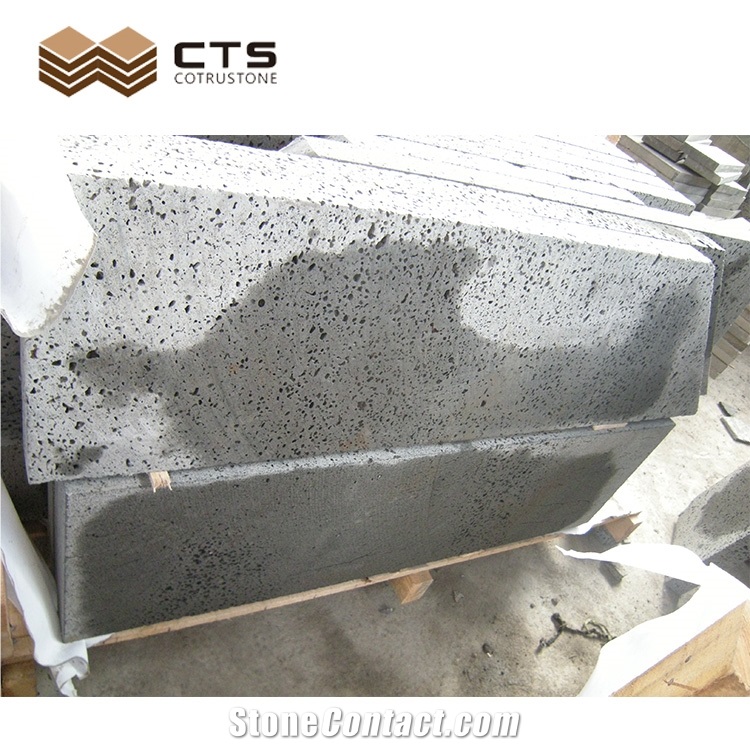 Dark Grey Basalt With Black Brick Nature Surface Cheap Split Wall Stone