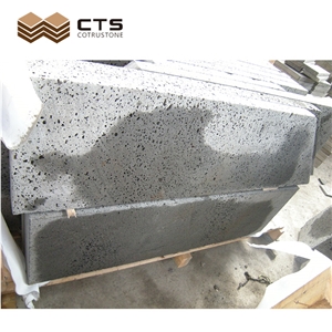 Dark Grey Basalt With Black Brick Nature Surface Cheap Split Wall Stone