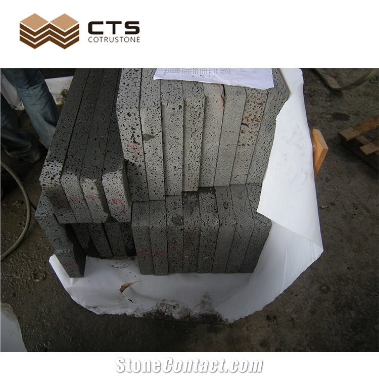 Dark Grey Basalt With Black Brick Nature Surface Cheap Split Wall Stone