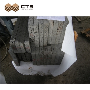 Dark Grey Basalt With Black Brick Nature Surface Cheap Split Wall Stone
