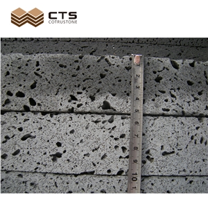 Dark Grey Basalt With Black Brick Nature Surface Cheap Split Wall Stone