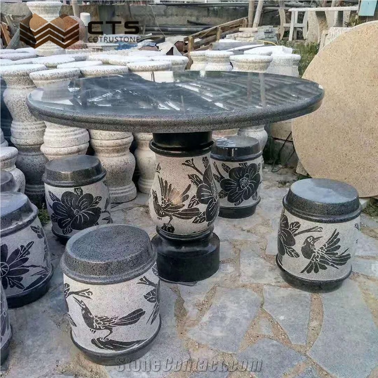 Garden Table Granite Set Wholesale Price Good Look Table Set
